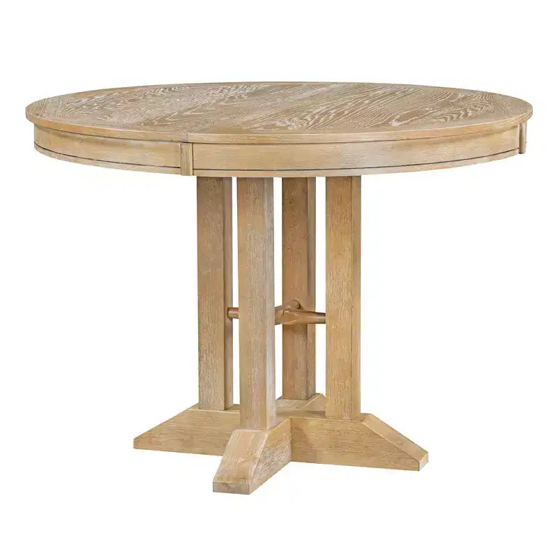 Table ronde extensible de salle à manger de style farmhouse