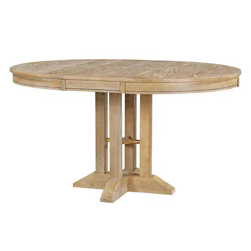 Table ronde extensible de salle à manger de style farmhouse