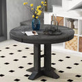 Table ronde extensible de salle à manger de style farmhouse