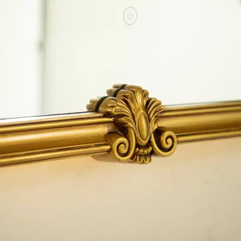 Miroir mural décoratif irrégulier en similicuir, de style néobaroque