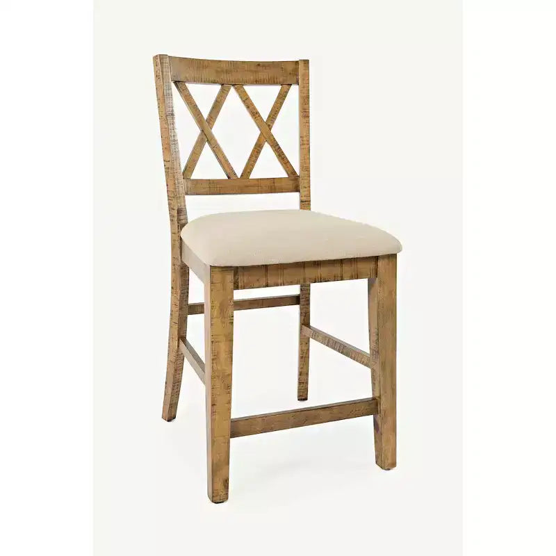 Gepolsterte Barhocker aus Massivholz im Landhausstil