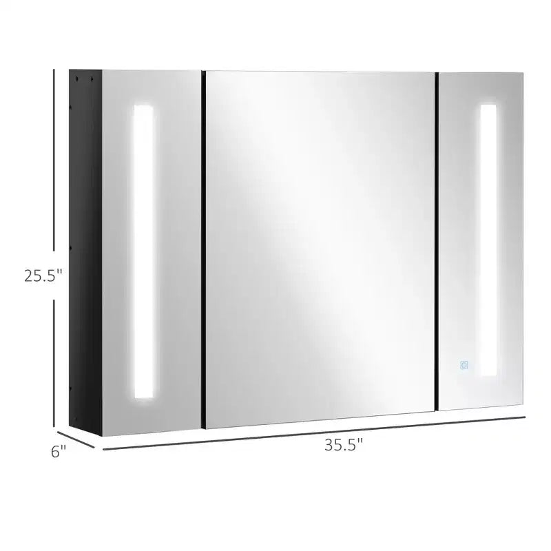 LED-lit Medicine Cabinet with Mirror