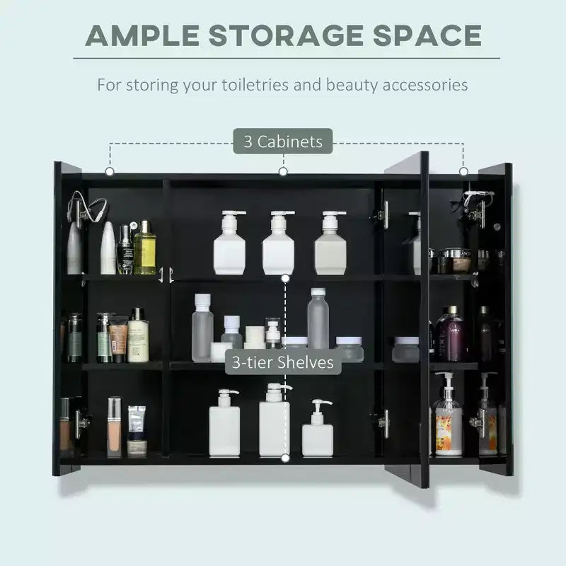 LED-lit Medicine Cabinet with Mirror