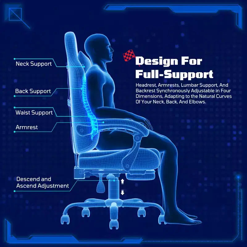Fauteuil de jeu ergonomique classique