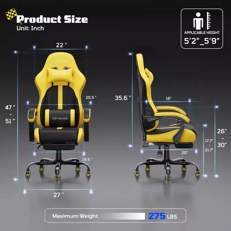 Fauteuil de jeu ergonomique classique