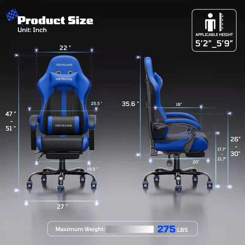 Fauteuil de jeu ergonomique classique