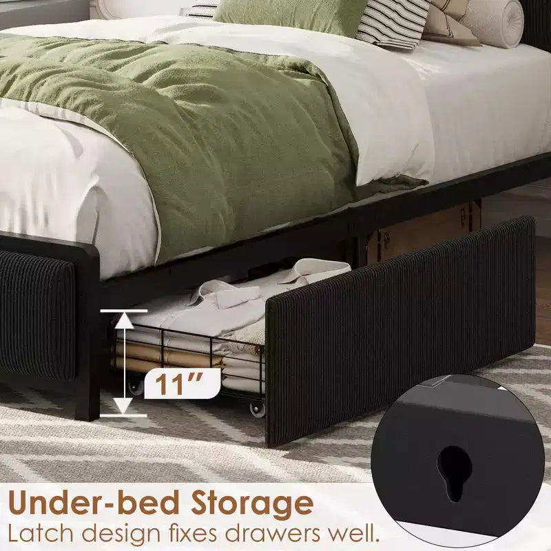 Estructura doble de cama de plataforma de madera