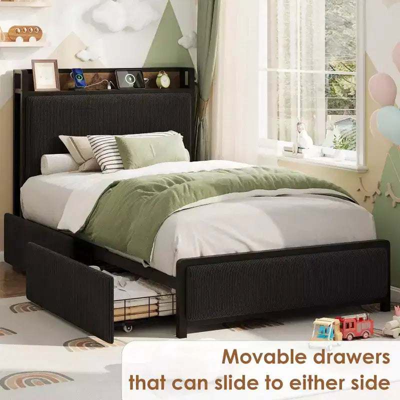Estructura doble de cama de plataforma de madera