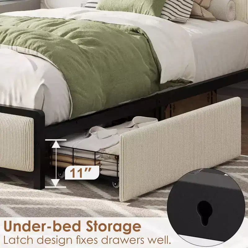 Estructura doble de cama de plataforma de madera