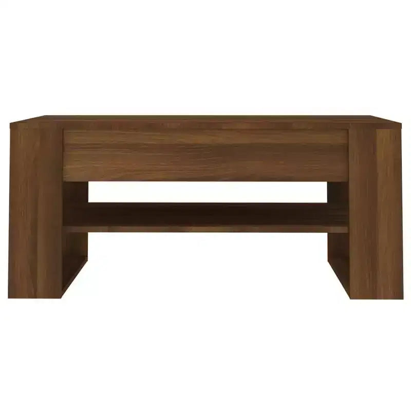 Table basse noire de taille moyenne en bois d’ingénierie