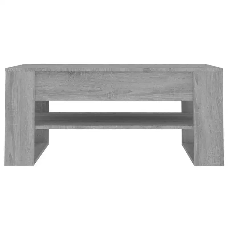 Table basse noire de taille moyenne en bois d’ingénierie