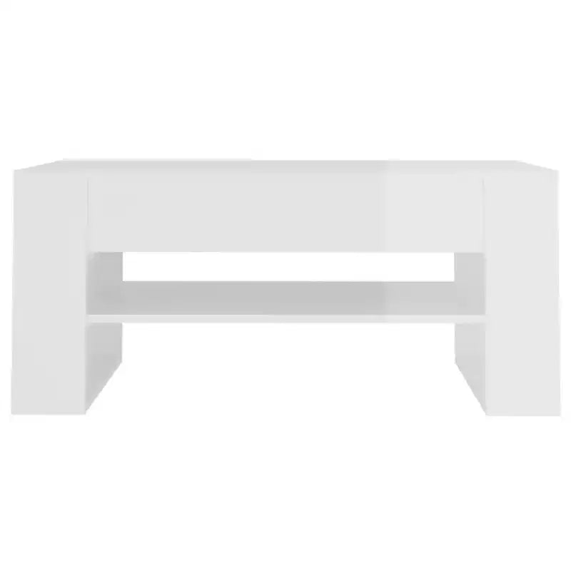 Table basse noire de taille moyenne en bois d’ingénierie
