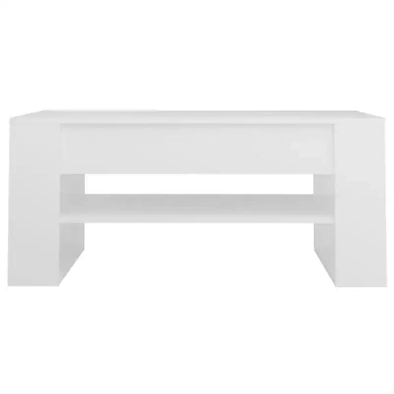 Table basse noire de taille moyenne en bois d’ingénierie