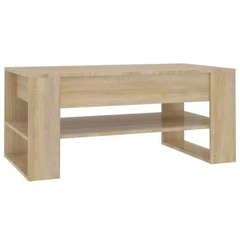 Mittlerer Couchtisch aus schwarzem Holzwerkstoff