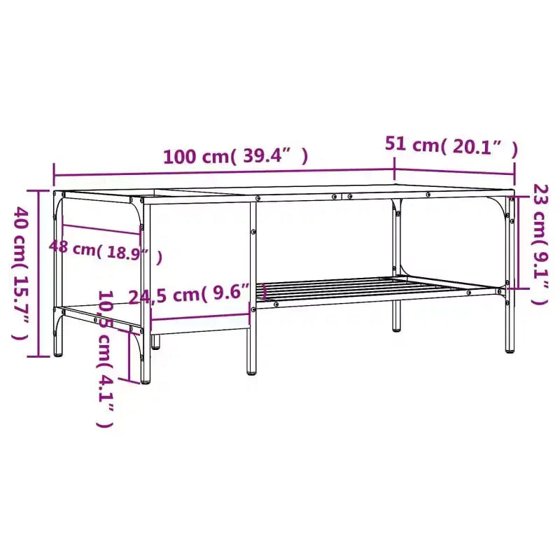 Table basse/table d’appoint/meuble en bois d’ingénierie avec étagères