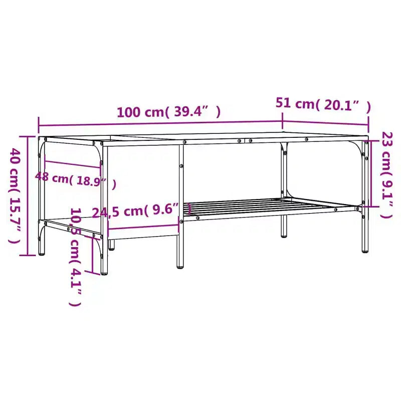 Table basse/table d’appoint/meuble en bois d’ingénierie avec étagères