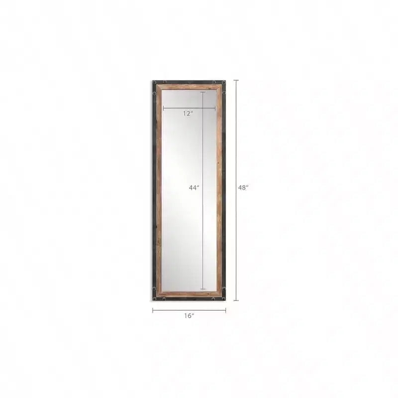 Miroir en pied à poser contre le mur, grand modèle de style champêtre.