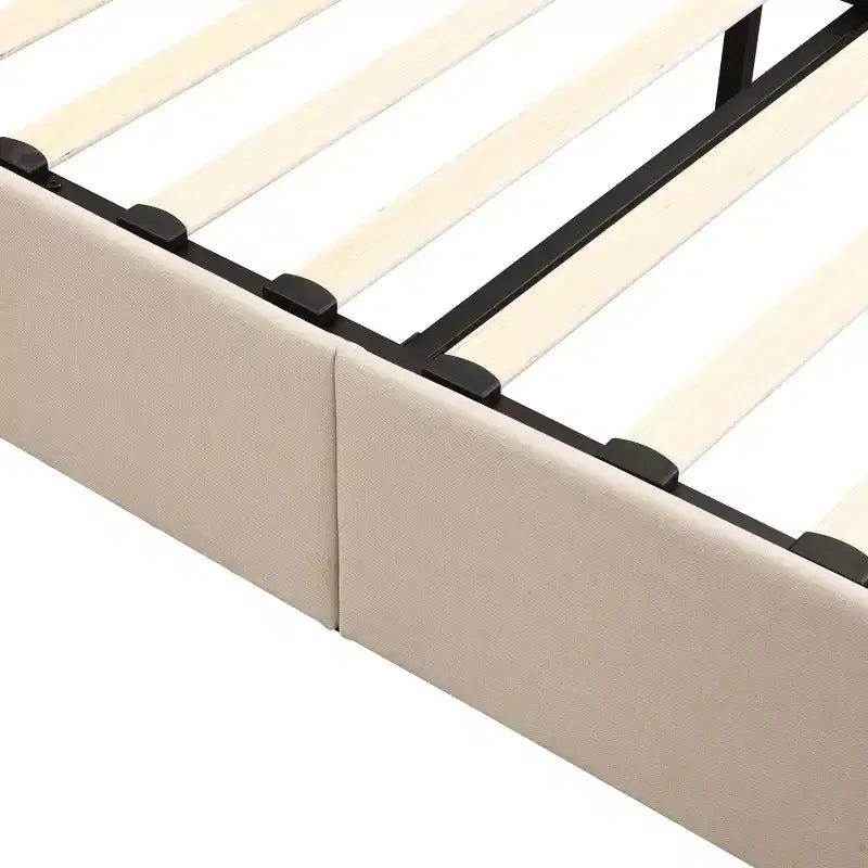 Lit plateforme rembourré grand format
