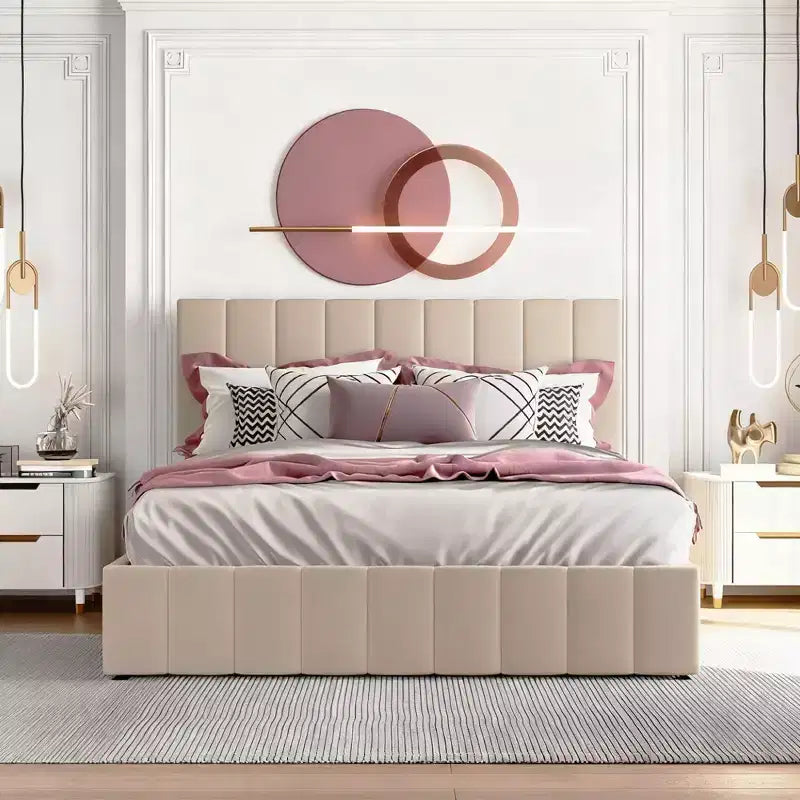 Polsterbett in Queen-Size