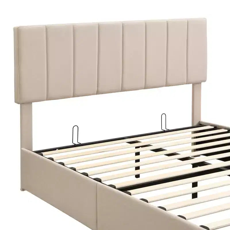 Lit plateforme rembourré grand format