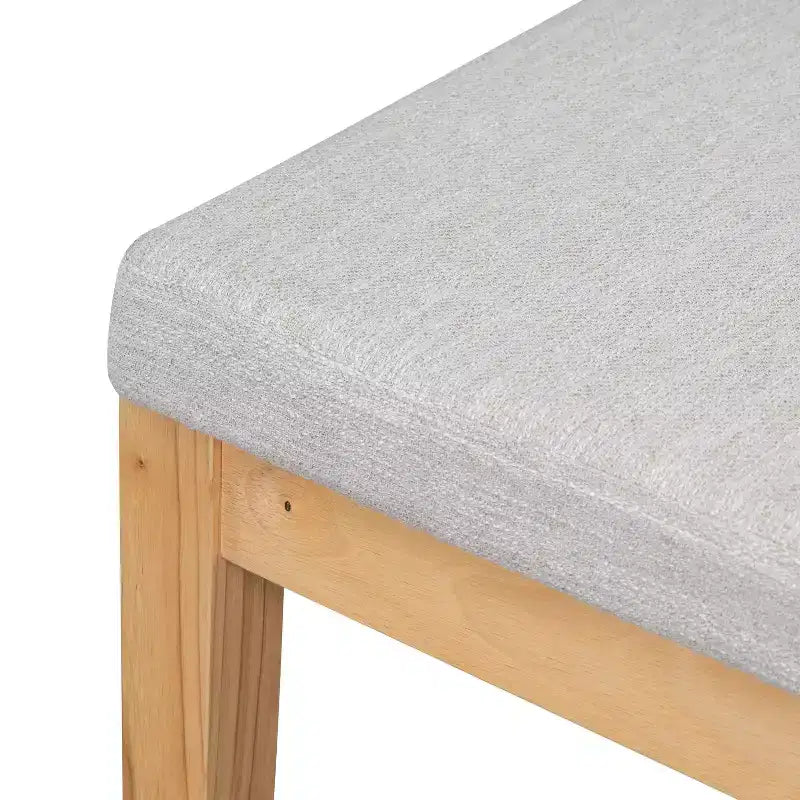 Tabouret de bar en hévéa avec assise tressée en rotin