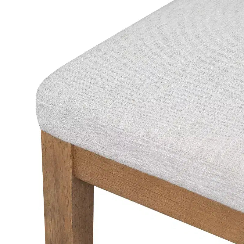 Tabouret de bar en hévéa avec assise tressée en rotin