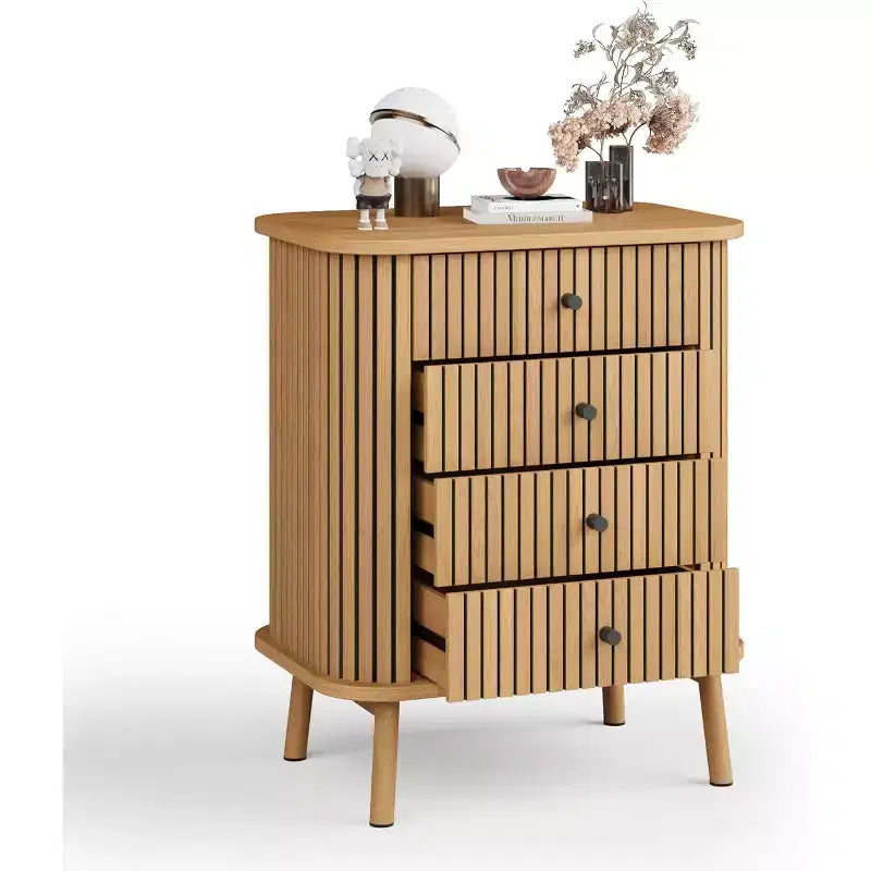 Commode à quatre tiroirs, table de chevet