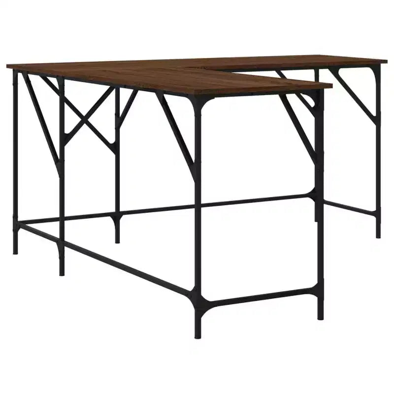 Bureau en bois d’ingénierie en chêne brun