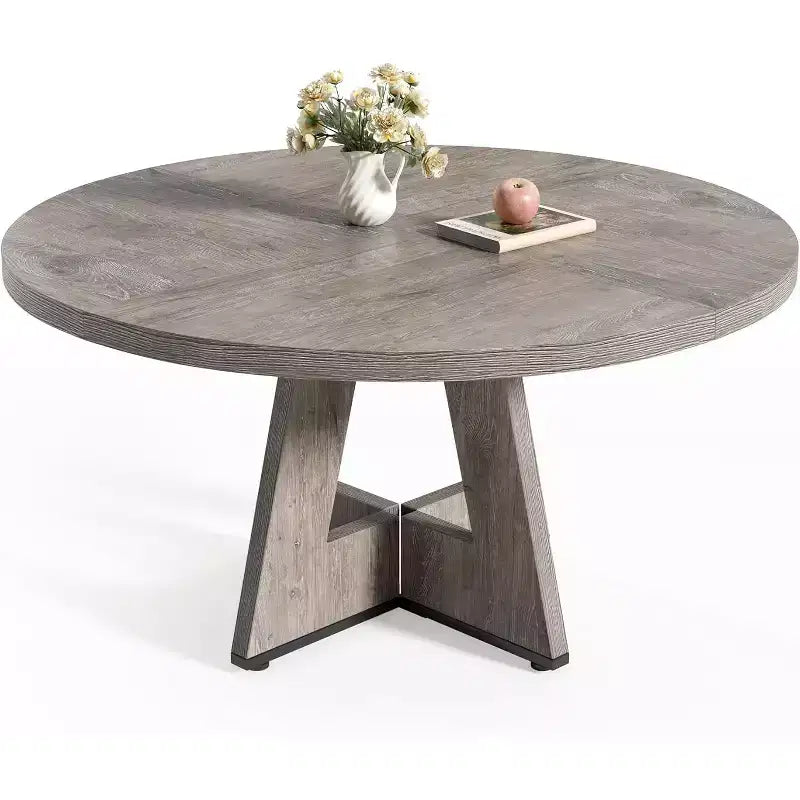 Mesa de comedor redonda de estilo retro clásico