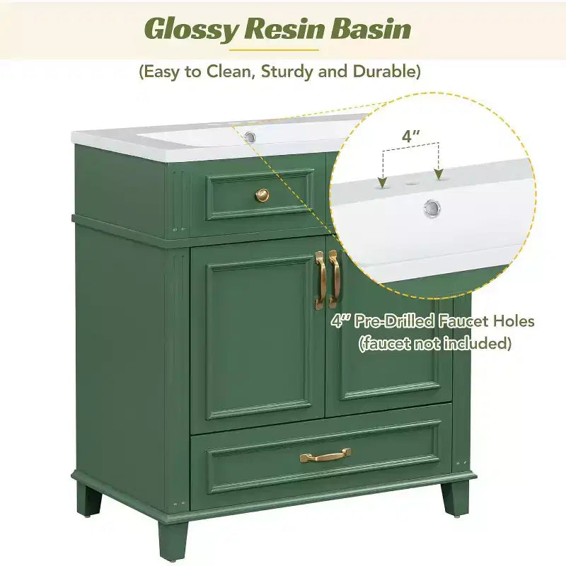 Mueble de baño blanco con lavabo