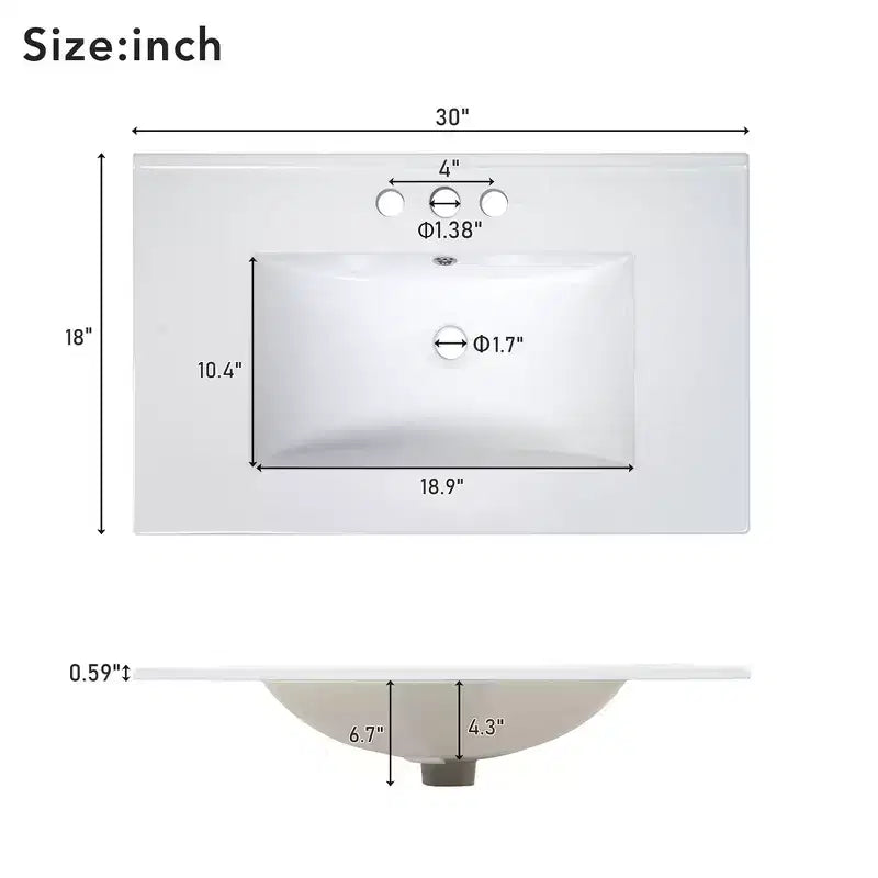 Badezimmer-Waschtisch mit Waschbecken, moderner Badezimmerschrank
