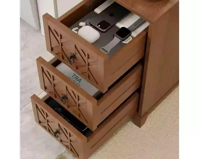 Side table with three drawers