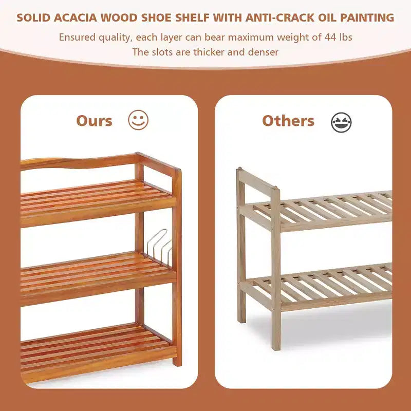Schuhregal aus Holz mit 5 Ablagen