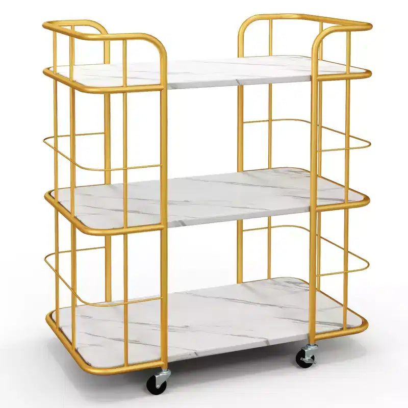 Carrito de almacenamiento de cocina de tres niveles