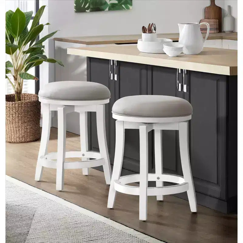 A Set of Two Bar Stools Classic Style